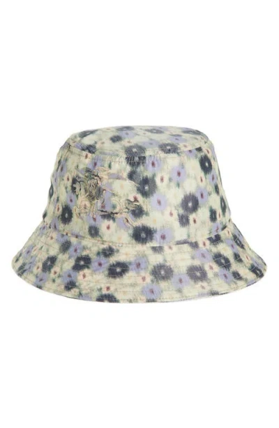 Burberry Equestrian Knight Design Floral Bucket Hat In Eccles Ip Pattern