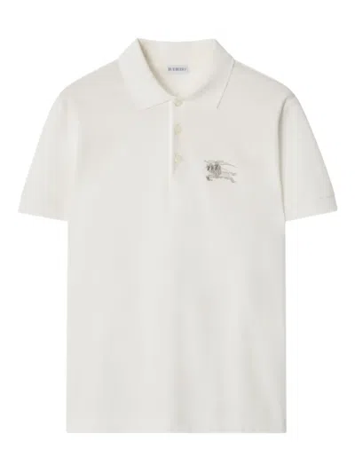 Burberry Equestrian Knight Design Polo Shirt In Multi