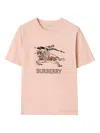 Burberry Equestrian Knight Design T-shirt In Pink