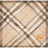 Burberry Equestrian Knight Design Watercolor Check Silk Square Scarf In Birch
