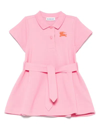 Burberry Babies' Equestrian Knight Dress In Pink
