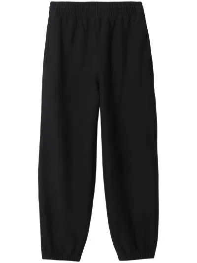 Burberry Equestrian Knight Elasticated-waist Track Pants In Black