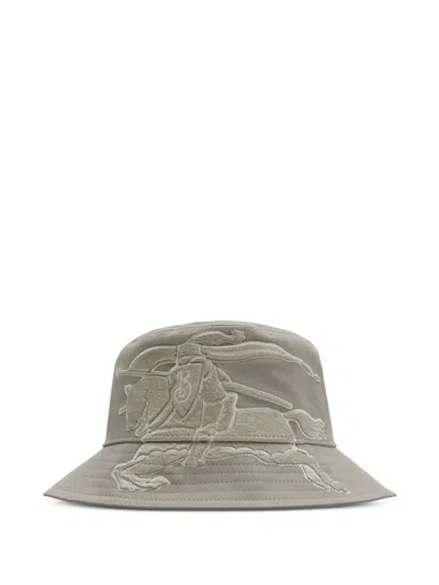 Burberry Equestrian Knight-embroidered Bucket Hat In Neutrals