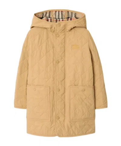 Burberry Kids' Equestrian Knight-embroidered Coat In Brown