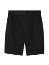 Burberry Equestrian Knight-embroidered Cotton Shorts In Black