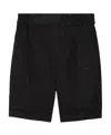 Burberry Equestrian Knight-embroidered Cotton Shorts In Black