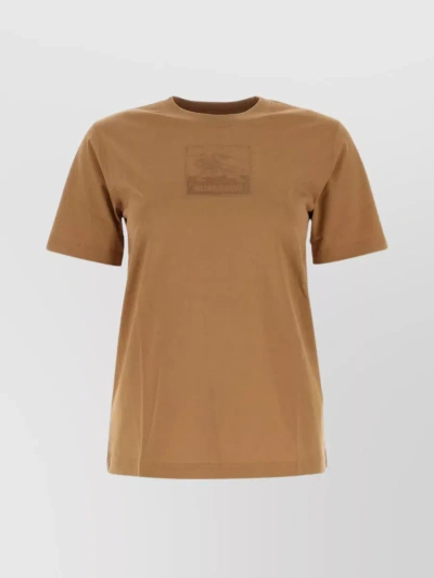 Burberry Ekd Motif Cotton T-shirt In Brown