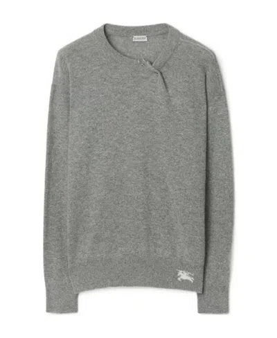BURBERRY BURBERRY LOGO INTARSIA-KNIT CREWNECK JUMPER