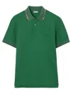 Burberry Equestrian Knight Embroidered Pocket T-shirt In Size M In Green