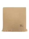 Burberry Equestrian Knight-embroidered Scarf In Nude