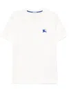 Burberry White Crewneck T-shirt In Nude