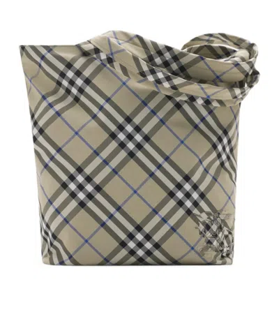 Burberry Equestrian Knight-embroidered Tote Bag In Nude