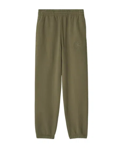 Burberry Equestrian Knight-embroidered Track Pants In Green