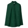 Burberry Equestrian Knight Embroiered Cotton Shirt