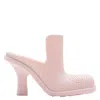 Burberry Equestrian Knight Highland Rubber Mules In Pink