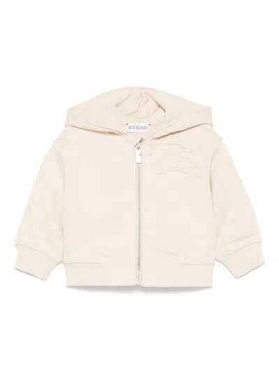 Burberry Babies' Equestrian Knight Hoodie In Neutral
