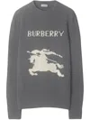 Burberry Equestrian Knight-intarsia Jumper In Grey