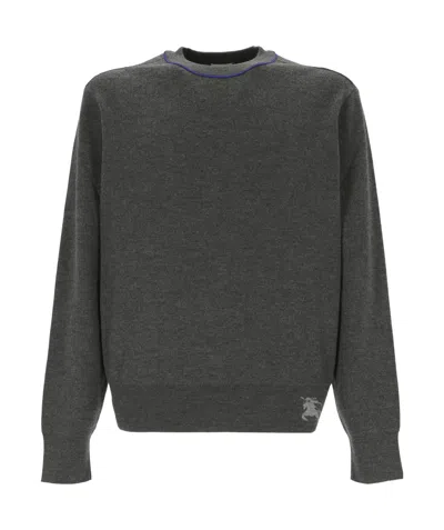BURBERRY BURBERRY EQUESTRIAN KNIGHT INTARSIA-KNIT CREWNECK JUMPER