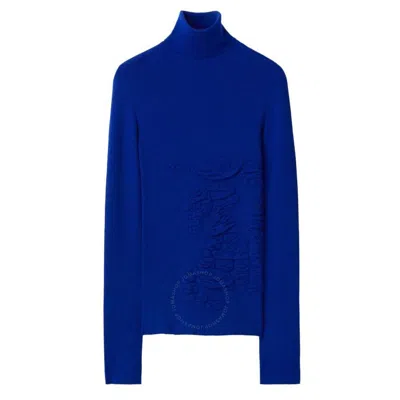 BURBERRY BURBERRY EQUESTRIAN KNIGHT LOGO CASHMERE BLEND SWEATER