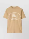 Burberry Equestrian Knight Logo Crew Neck T-shirt In Brown