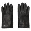 Burberry Equestrian Knight Logo Leather Gloves