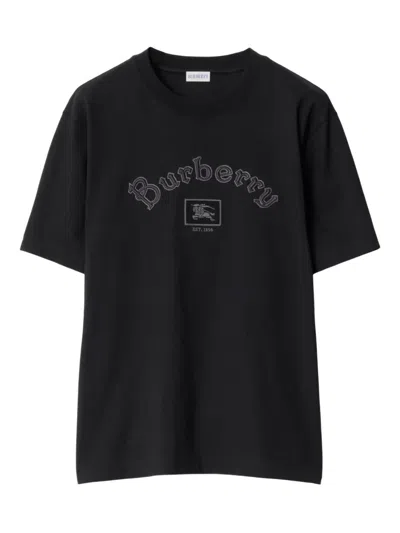 Burberry Equestrian Knight-logo T-shirt In Black