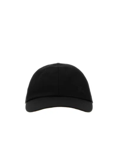 Burberry Equestrian Knight-motif Baseball Cap In Black