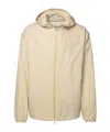 Burberry Equestrian Knight-motif Hooded Jacket In Nude