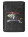 Burberry Equestrian Knight Motif Magnetic Cardholder In Black