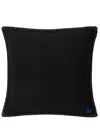 Burberry Equestrian Knight-motif Square Cushion In Black