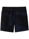 Burberry Equestrian Knight Motif Swim Shorts In 蓝色