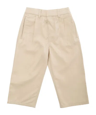 Burberry Equestrian Knight-motif Trousers In Nude