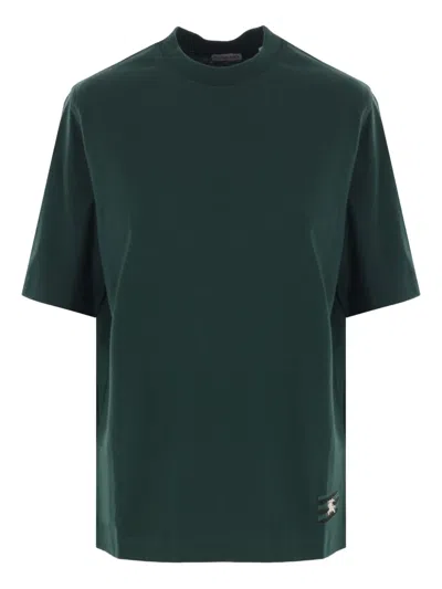 Burberry Equestrian-knight Patch T-shirt In Green