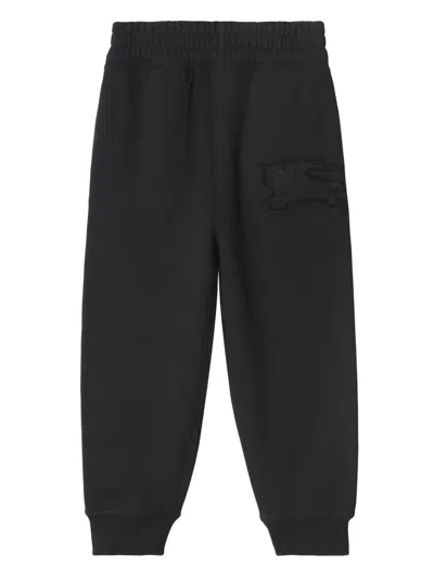 Burberry Kids' Black Cotton Track Pants
