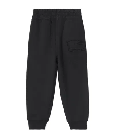 Burberry Equestrian Knight-patch Track Pants In Black