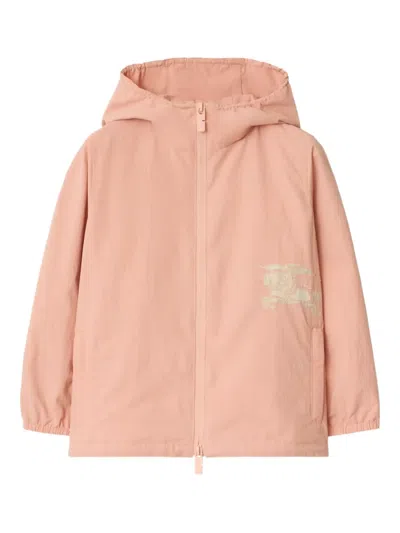 Burberry Kids' Equestrian Knight Hooded Jacket In Pink