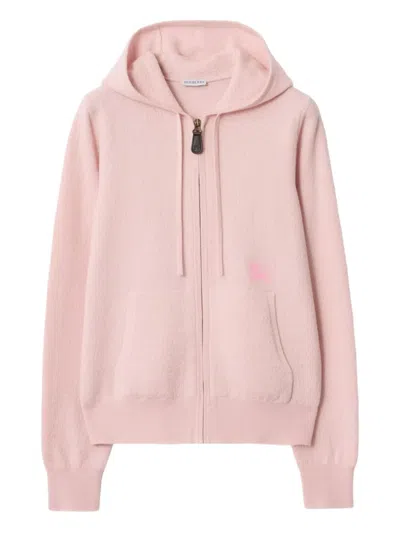 Burberry Equestrian Knight Zip Hoodie In Pink