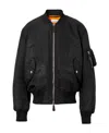 Burberry Equestrian Knight-print Bomber Jacket In Black