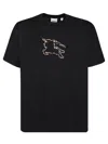 Burberry Equestrian Knight-print T-shirt In Black