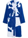 BURBERRY EQUESTRIAN KNIGHT-PRINT ROBE