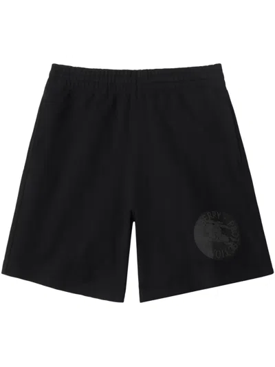 Burberry Drawstring Waistband Shorts With Side And Rear Pockets In Black