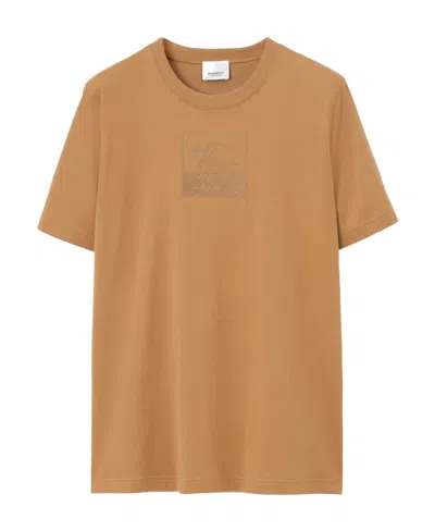 Burberry Equestrian Knight-print T-shirt In Brown