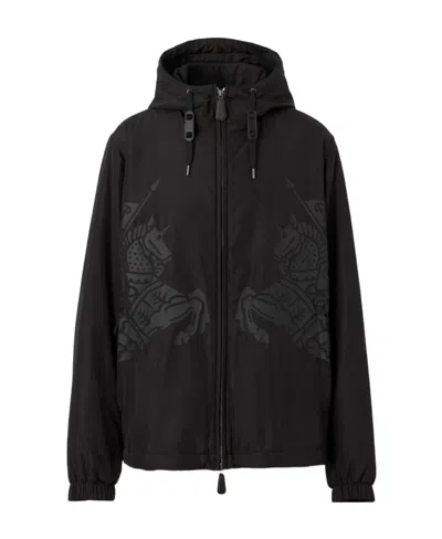 BURBERRY EQUESTRIAN KNIGHT PRINTED JACKET