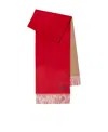 Burberry Equestrian Knight Reversible Scarf In Red
