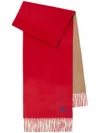 Burberry Equestrian Knight Reversible Scarf In Red