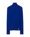 Burberry Equestrian Knight Roll-neck Sweatshirt In Blue