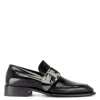 Burberry Equestrian Knight Shield Loafers In Black