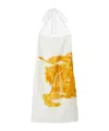 Burberry Equestrian Knight Silk-blend Dress In White