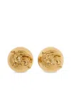 Burberry Equestrian-knight Sphere Stud Earrings In Gold