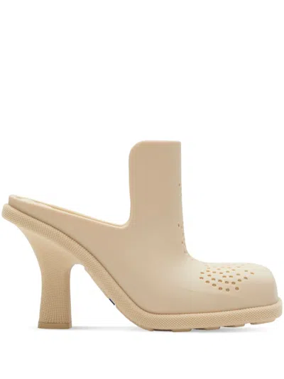 BURBERRY EQUESTRIAN KNIGHT SQUARE-TOE MULES